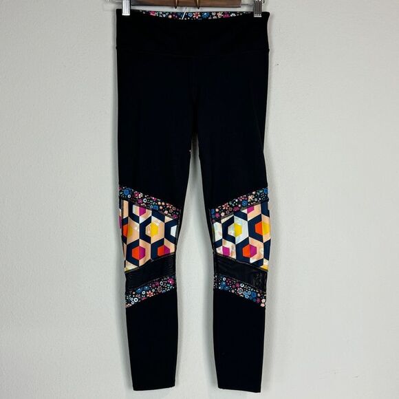 JoyLab Cropped Black Print Leggings XS - Picture 1 of 8